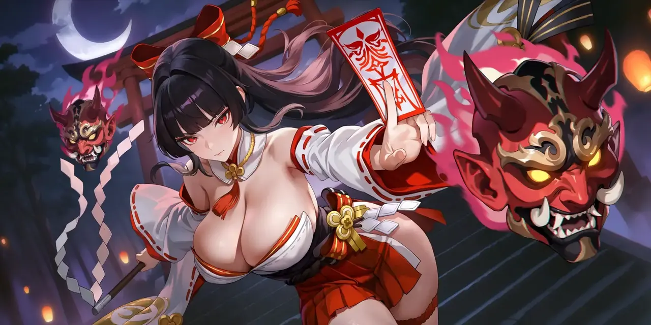 Himiko, Spellbreaker Miko, official art from Dragon Traveler