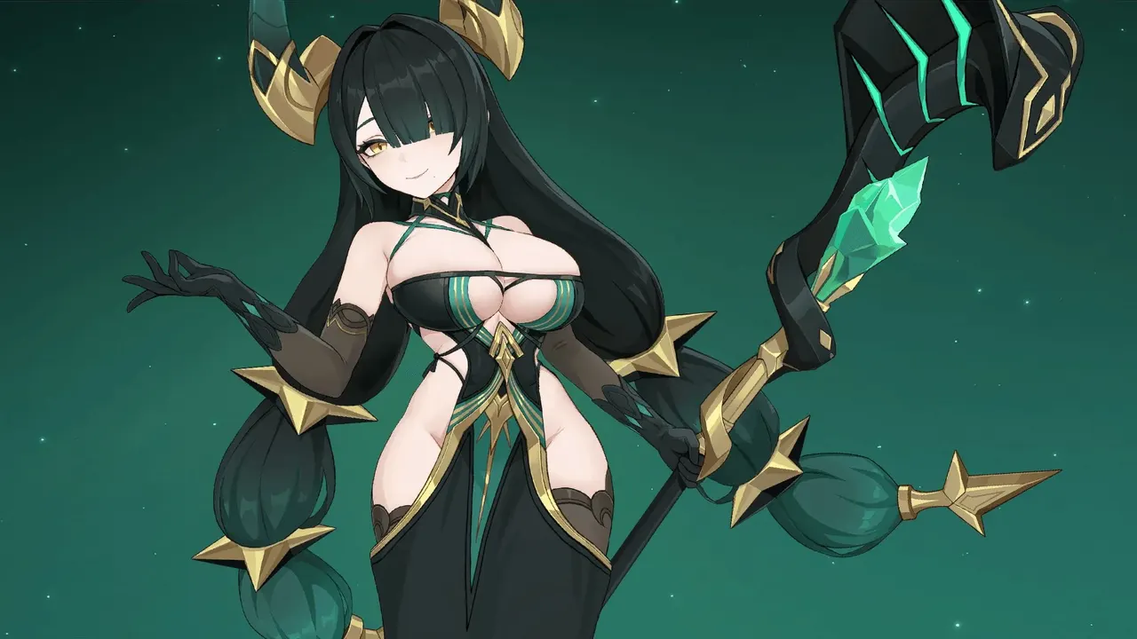Loki, Goddess of Trickery, official art from Dragon Traveler